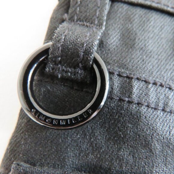 SIMON MILLER X PARAMOUNT GREASE 'Greasy' Black Coated Skinny Jeans - Size 25 - Picture 7 of 15